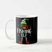 Funny Christmas The Fishing Elf Family Matching Xm Koffiemok (Links)