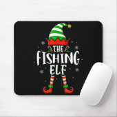 Funny Christmas The Fishing Elf Family Matching Xm Muismat (Met muis)