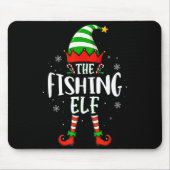 Funny Christmas The Fishing Elf Family Matching Xm Muismat (Voorkant)
