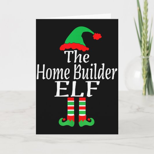 Funny Christmas The Home Builder Elf Developer Arc Kaart (Voorkant)