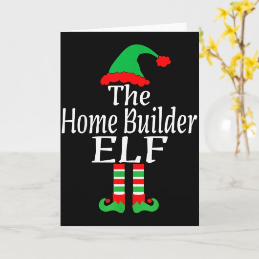 Funny Christmas The Home Builder Elf Developer Arc Kaart (Gele Bloem)