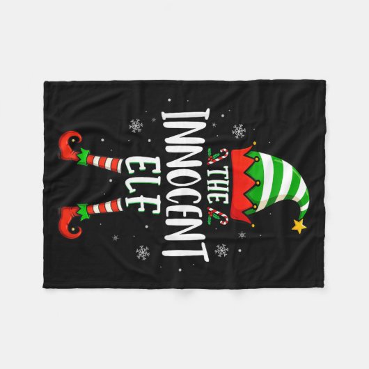 Funny Christmas The Innocent Elf Family Matching X Fleece Deken (Voorkant (Horizontaal))