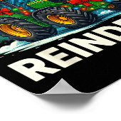 Funny Christmas Tractor Nothing Runs Like A Reinde Poster (Hoek)