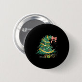 Funny Christmas Tree Cute Black Cat Matching Famil Ronde Button 5,7 Cm (Voorkant /achterkant)