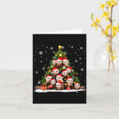 Funny Christmas Tree Ferrets Family Xmas Pajamas  Kaart (Gele Bloem)