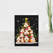 Funny Christmas Tree Guinea G Family Xmas Pajamas  Kaart (Voorkant)