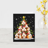 Funny Christmas Tree Guinea G Family Xmas Pajamas Kaart (Gele Bloem)