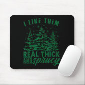Funny Christmas Tree I Like Them Real Thick &amp;  Muismat (Met muis)