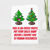 Funny Christmas Tree - Kantoor Party Feestdagen Kaart (Voorkant)