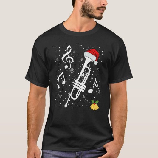 Funny Christmas Trumpet Player Cool Music Teacher  T-shirt (Voorkant)