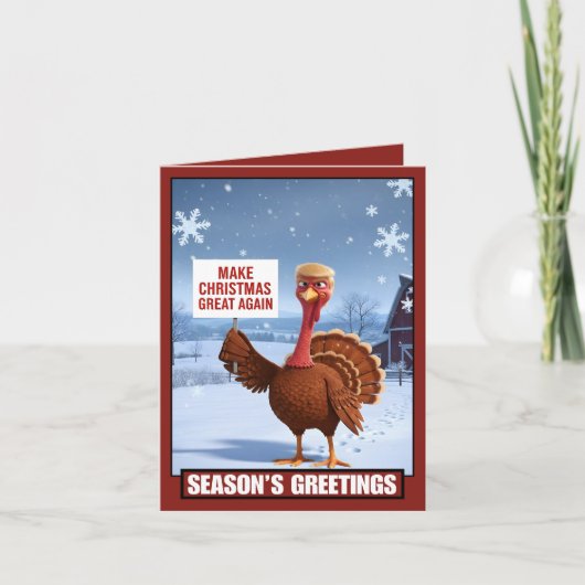 Funny Christmas turkey card Kaart (Voorkant)