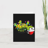 Funny Christmas Turtle It's Fine I'm Fine Everythi Kaart (Voorkant)