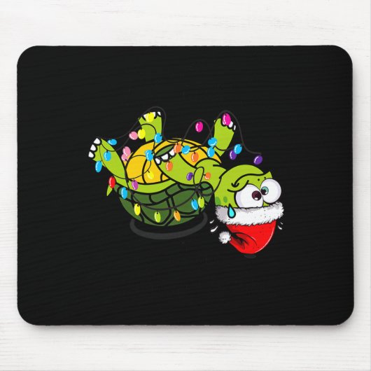 Funny Christmas Turtle It's Fine I'm Fine Everythi Muismat (Voorkant)