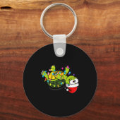 Funny Christmas Turtle It's Fine I'm Fine Everythi Sleutelhanger (Voorkant)