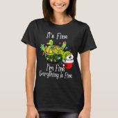 Funny Christmas Turtle It's Fine I'm Fine Everythi T-shirt (Voorkant)