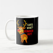 Funny Christmas Ugly Sweater Guess What_ Reindeer  Koffiemok (Links)
