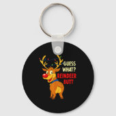 Funny Christmas Ugly Sweater Guess What_ Reindeer Sleutelhanger (Voorkant)
