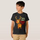 Funny Christmas Ugly Sweater Guess What_ Reindeer T-shirt (Voorkant volledig)