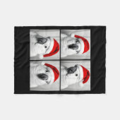 Funny Christmas Umbrella Atoo Santa Photo Booth Pa Fleece Deken (Voorkant (Horizontaal))
