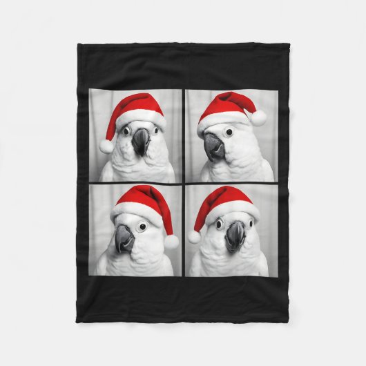 Funny Christmas Umbrella Atoo Santa Photo Booth Pa Fleece Deken (Voorkant)