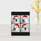 Funny Christmas Umbrella Atoo Santa Photo Booth Pa Kaart (Gele Bloem)