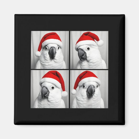 Funny Christmas Umbrella Atoo Santa Photo Booth Pa Magneet (Voorkant)