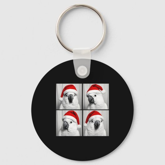 Funny Christmas Umbrella Atoo Santa Photo Booth Pa Sleutelhanger (Voorkant)