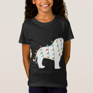 Funny Christmas voor Dierenvriend kerstverlichting T-shirt