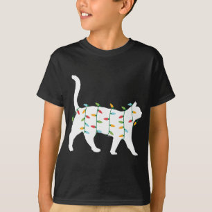 Funny Christmas voor Dierenvriend kerstverlichting T-shirt
