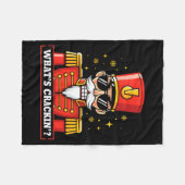 Funny Christmas Whats Crackin Nutcracker Men Kids Fleece Deken (Voorkant (Horizontaal))