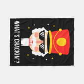 Funny Christmas Whats Crackin Nutcracker Men Kids Fleece Deken (Voorkant (Horizontaal))