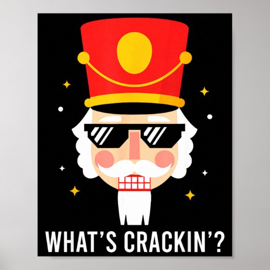 Funny Christmas Whats Crackin Nutcracker Men Kids Poster (Voorkant)