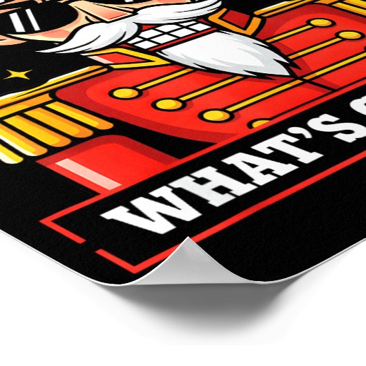 Funny Christmas Whats Crackin Nutcracker Men Kids  Poster (Hoek)