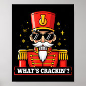 Funny Christmas Whats Crackin Nutcracker Men Kids  Poster (Voorkant)