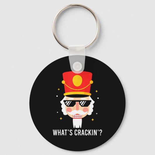 Funny Christmas Whats Crackin Nutcracker Men Kids  Sleutelhanger (Voorkant)