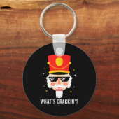 Funny Christmas Whats Crackin Nutcracker Men Kids  Sleutelhanger (Voorkant)