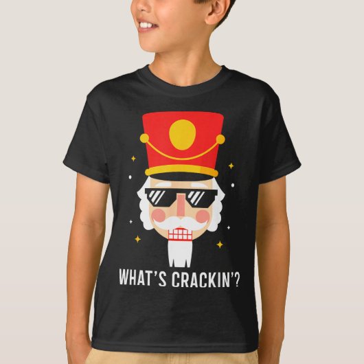Funny Christmas Whats Crackin Nutcracker Men Kids  T-shirt (Voorkant)