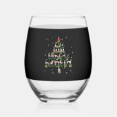 Funny Christmas Whippet Dog Lovers Gift Essential  Wijnglas Zonder Voet (Voorkant)