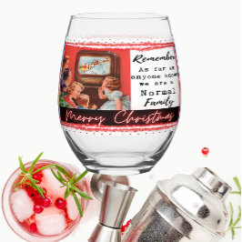 Funny Christmas Wine Glass Retro Best Friend Norma Wijnglas Zonder Voet