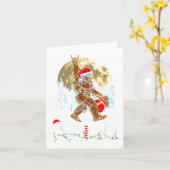 Funny Christmas Xmas Bigfoot Believe Sasquatch In Kaart (Gele Bloem)