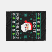Funny Christmas Xmas Inappropriate Santa I Do It F Fleece Deken (Voorkant (Horizontaal))
