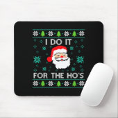 Funny Christmas Xmas Inappropriate Santa I Do It F Muismat (Met muis)