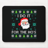 Funny Christmas Xmas Inappropriate Santa I Do It F Muismat (Voorkant)