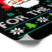 Funny Christmas Xmas Inappropriate Santa I Do It F Poster (Hoek)