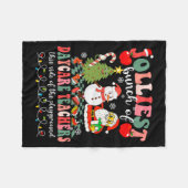 Funny Christmas Xmas Jolliest Bunch Of Daycare Tea Fleece Deken (Voorkant (Horizontaal))