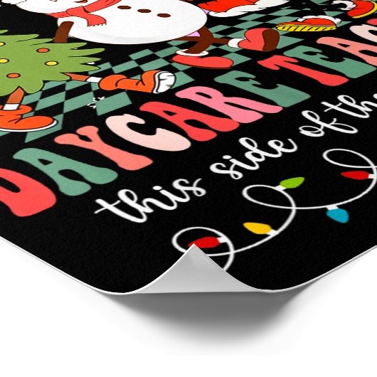 Funny Christmas Xmas Jolliest Bunch Of Daycare Tea Poster (Hoek)