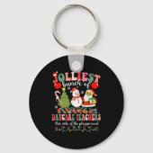 Funny Christmas Xmas Jolliest Bunch Of Daycare Tea Sleutelhanger (Voorkant)