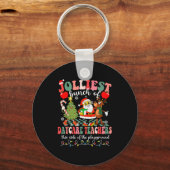 Funny Christmas Xmas Jolliest Bunch Of Daycare Tea Sleutelhanger (Voorkant)