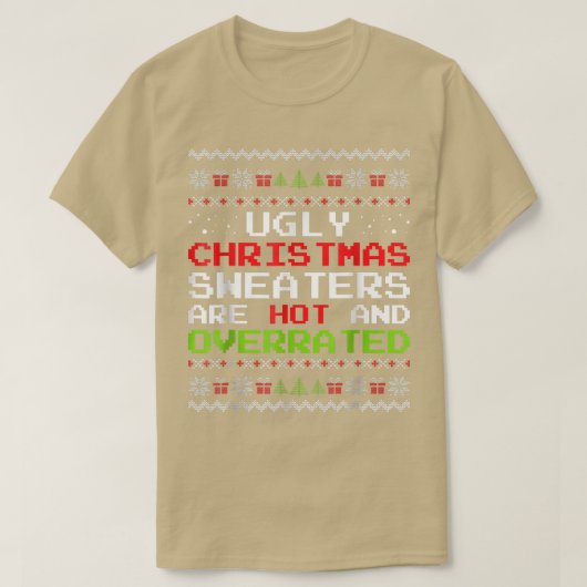 Funny Christmasfor Ugly Sweater Party Mannen Women T-shirt (Design voorkant)