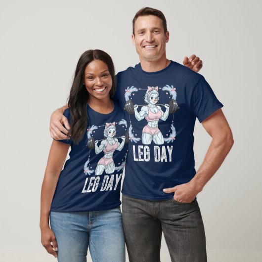 Funny Chritsmas Snow Woman Lover Leg Day Gym Worko T-shirt (Unisex)